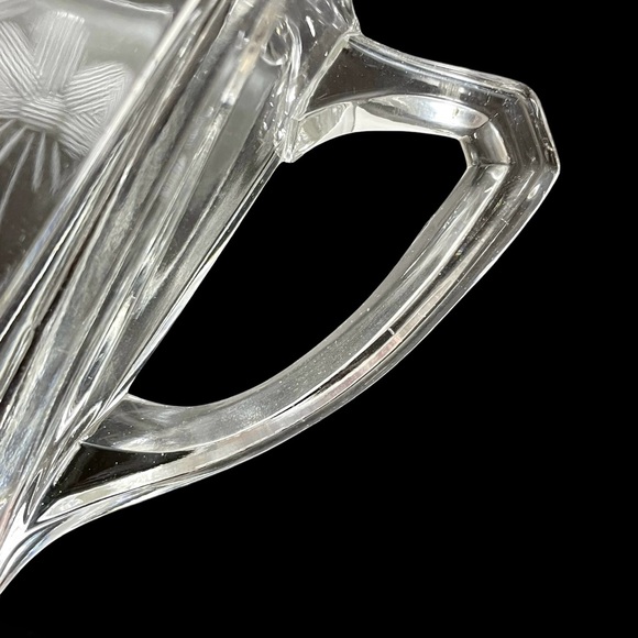 Vintage 1930's Indiana Glass Company Clear Cornflower Etched Sugar Creamer Rare - Picture 8 of 8